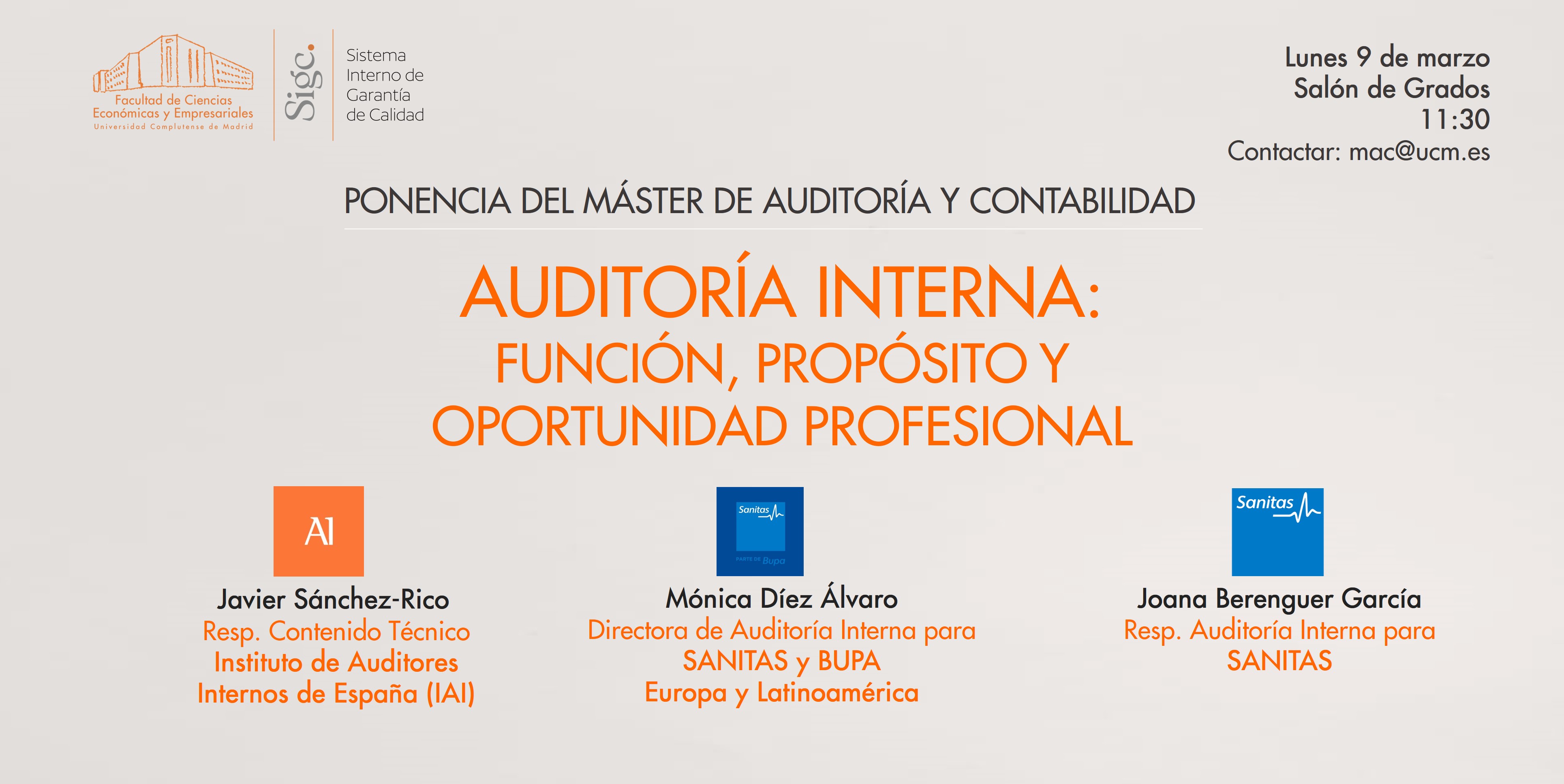 Ponencia sobre Auditoría Interna